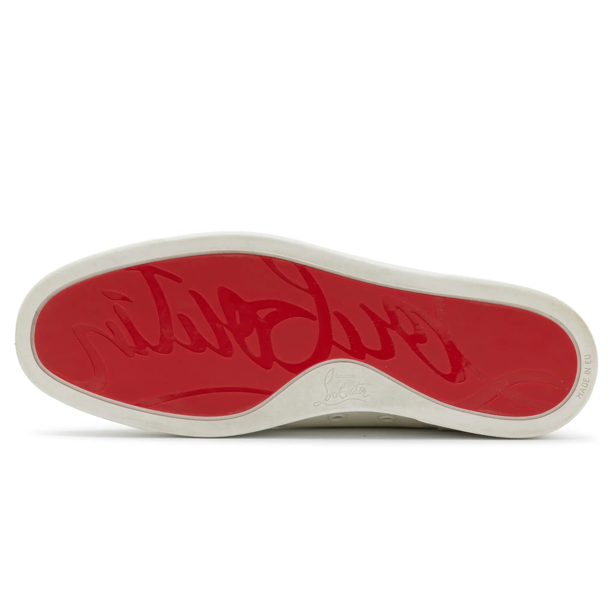 Sole View of Preloved - Christian Louboutin Rantulow Flat White Grain 3250203WHA8